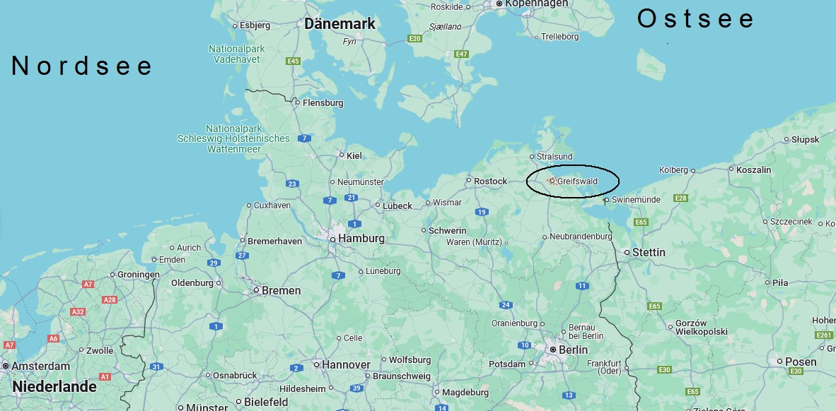 Greifswald Wasserkarte